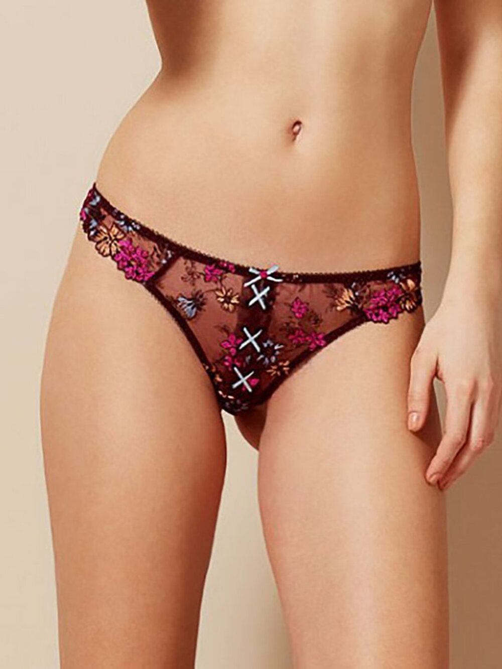 Agent Provocateur BLUEBELLE Thong NWT Burgundy